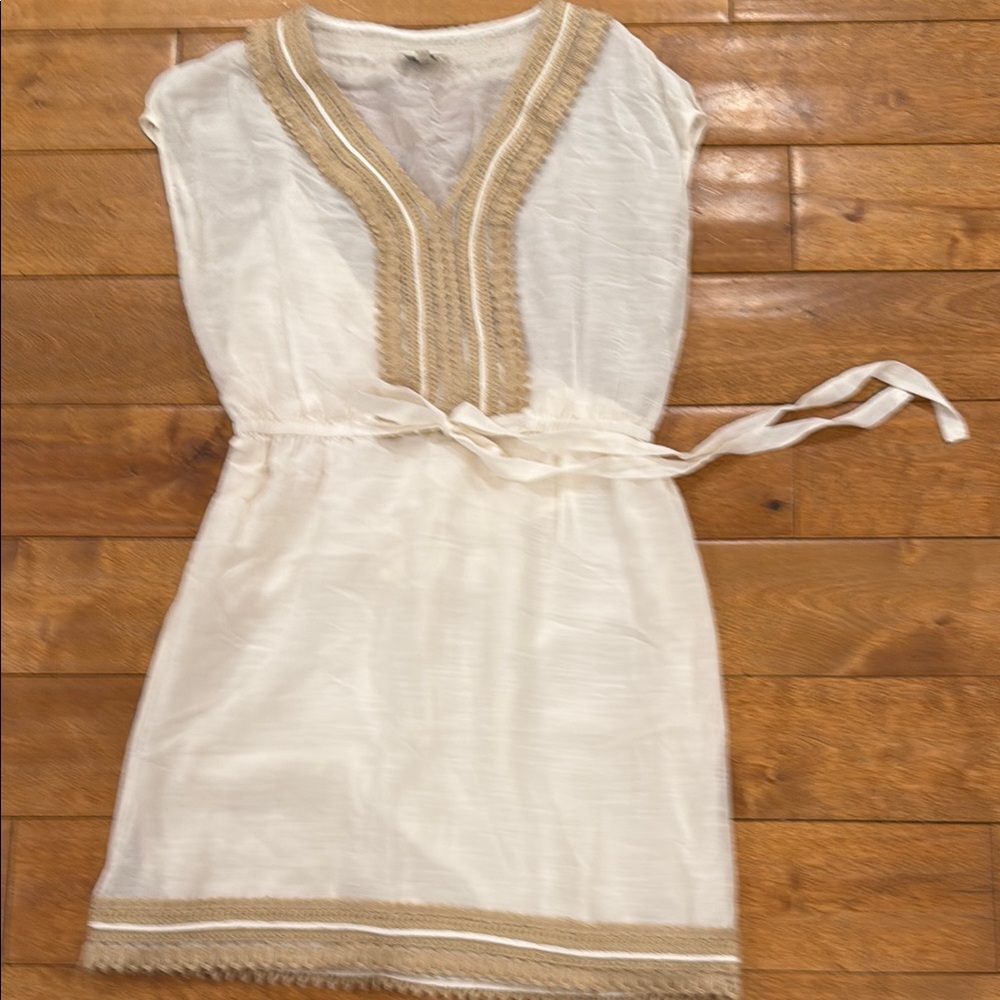 Milly New York Cream Dress with rope accents